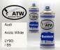 Preview: Audi, Arctic White, LY9D / B5: 400ml Sprühdose + 400ml Klarlack - Set, von ATW Autoteile West.